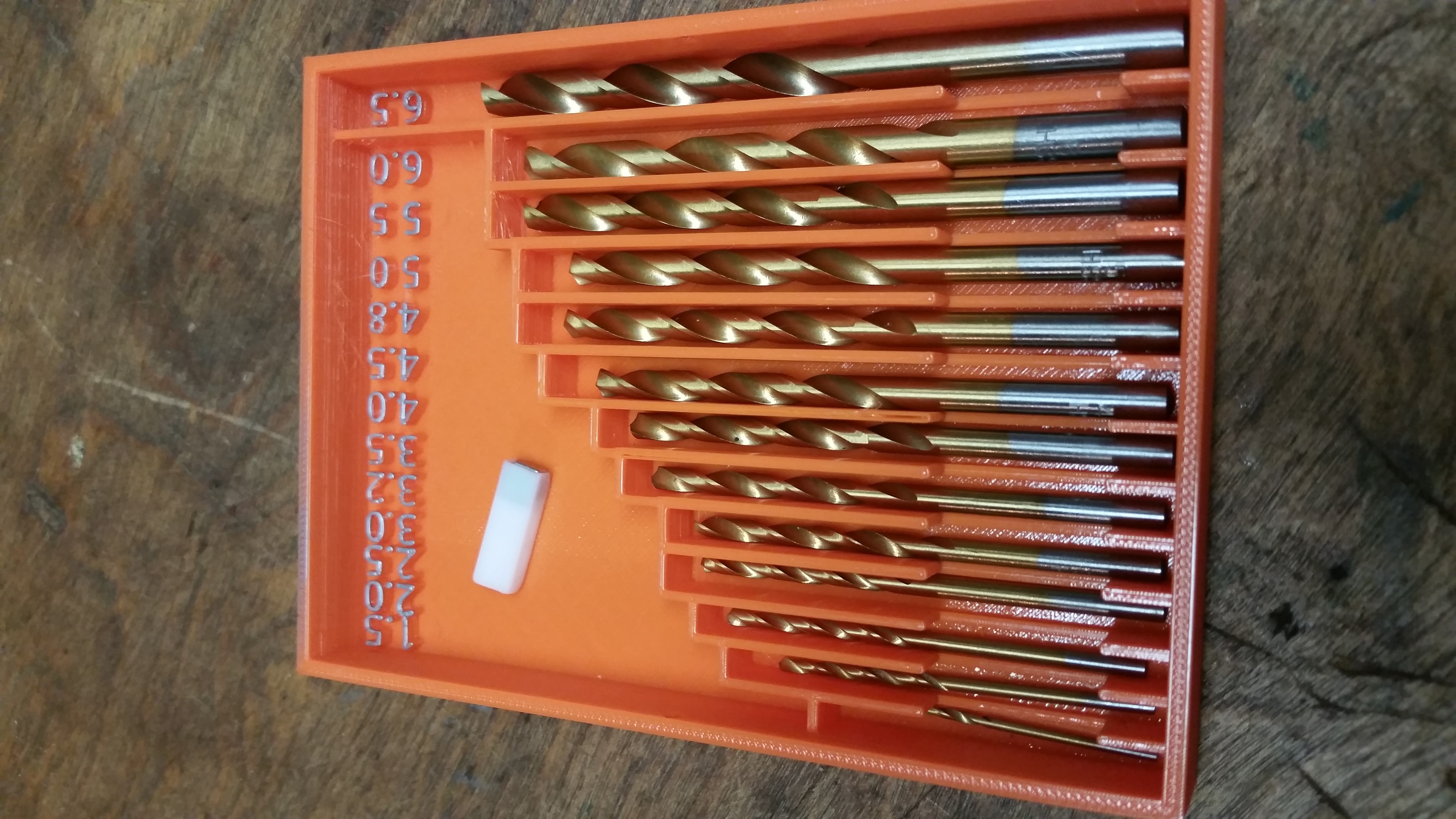 Metric drill bit holder and magnet