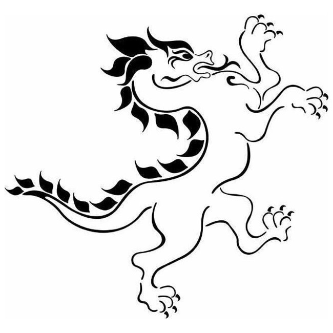 Dragon stencil 9