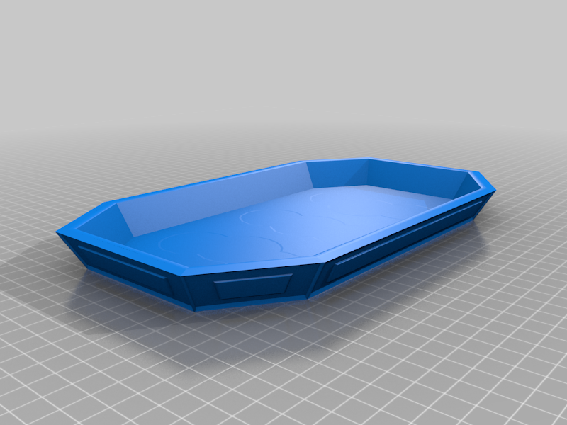 Base for Octagonal Ornate Bonsai Pot - No Support Print, With Drainage Holes