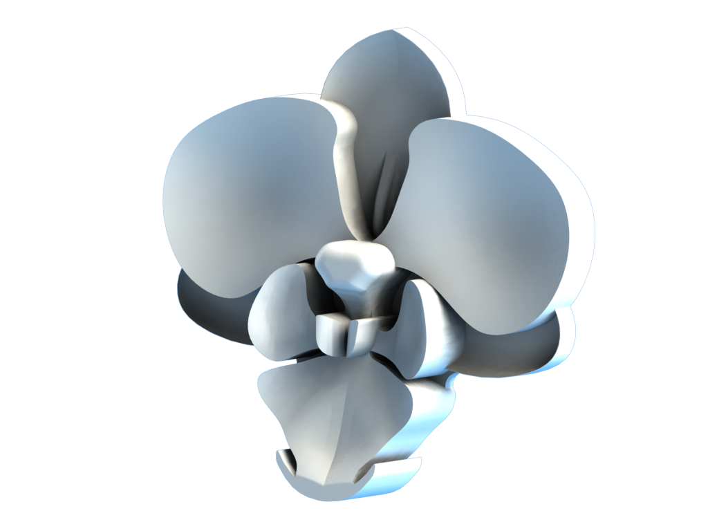 Orchid shaped brooch - broche orchidée