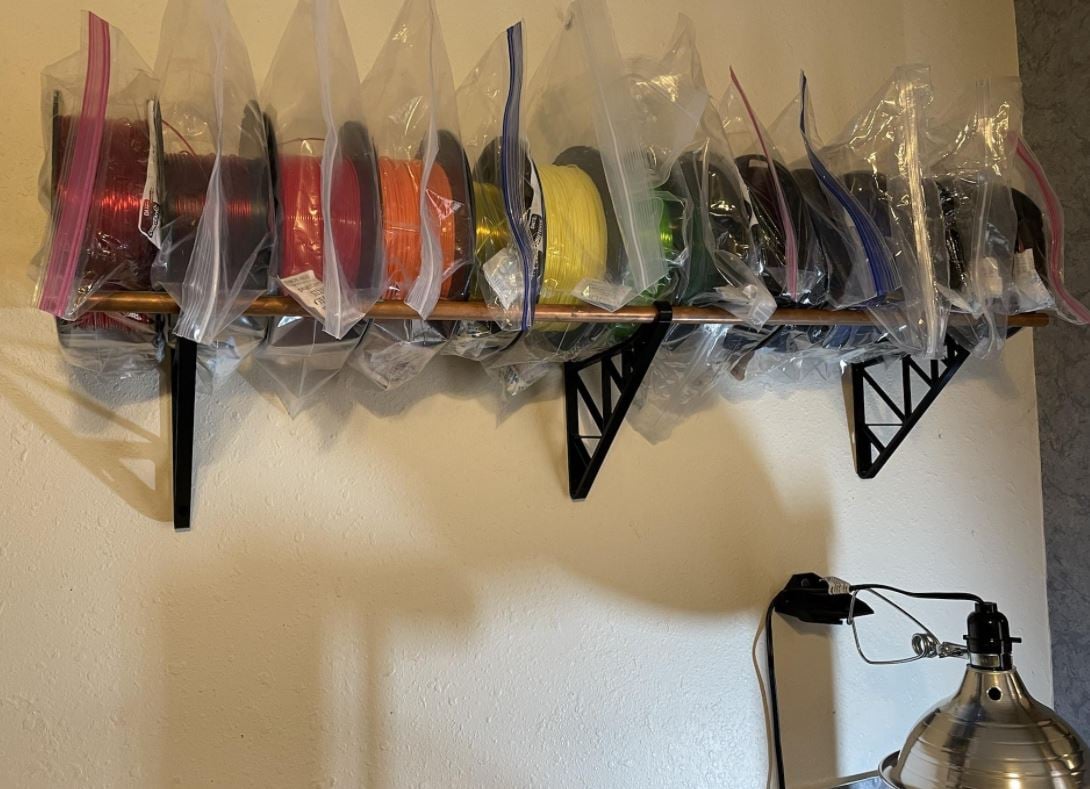 Minimal Filament Shelf Bracket for .625" (15.88mm) OD Pipe