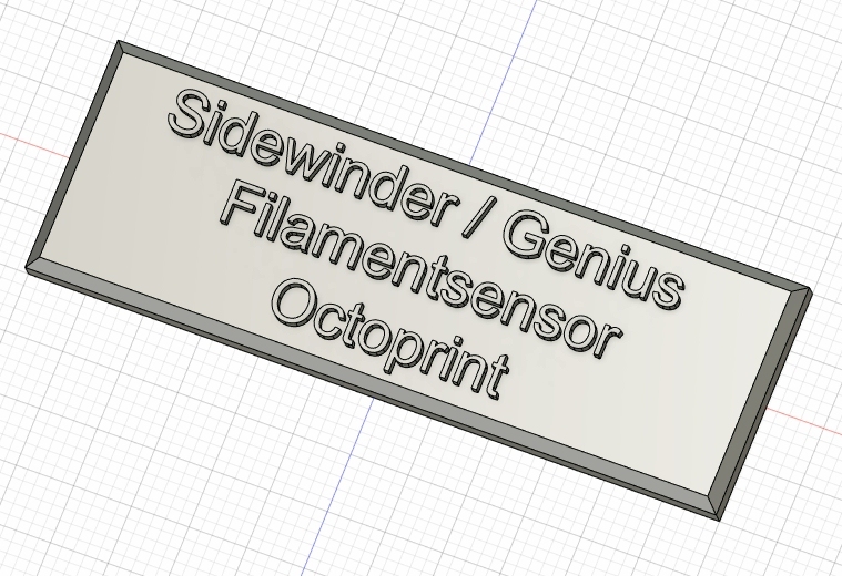 Sidewinder / Genius Filament sensor on Octoprint/OctoPi
