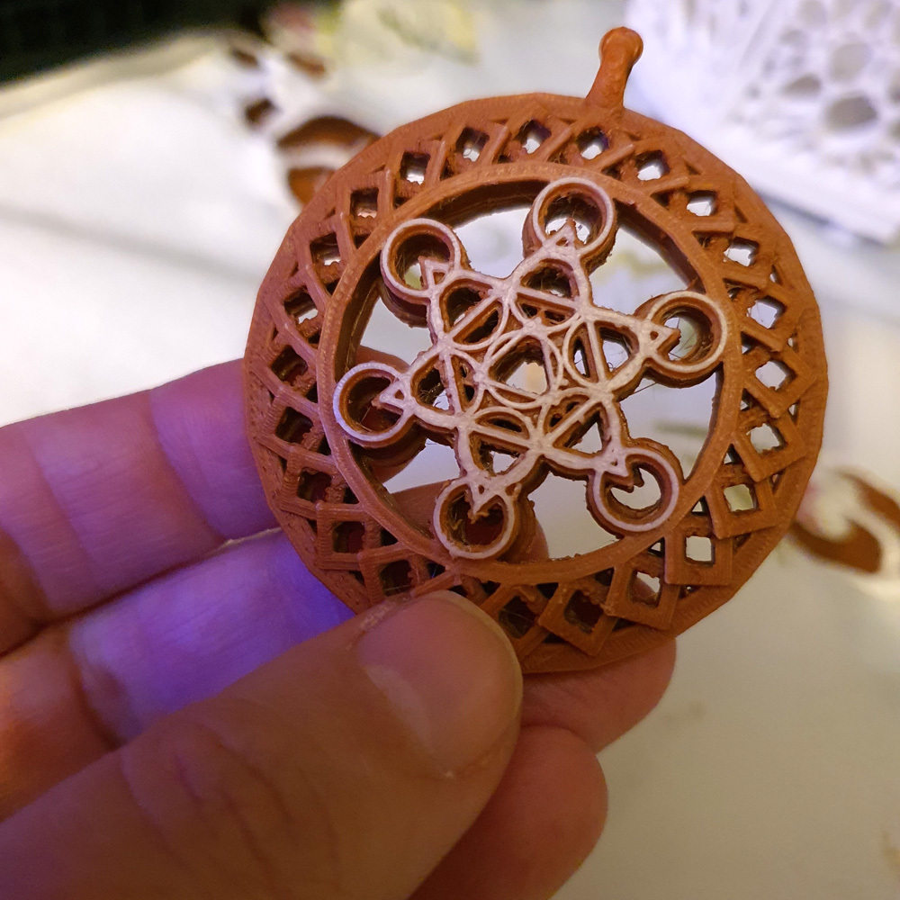 keychain / amulet metatron - sacred geometry