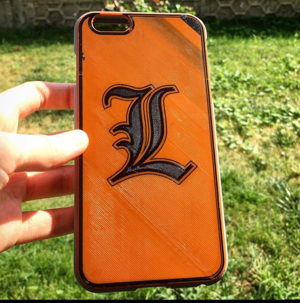 Death note "L" letter embossed Iphone 6s Plus case