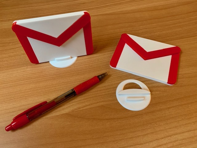 white envelope with red rim