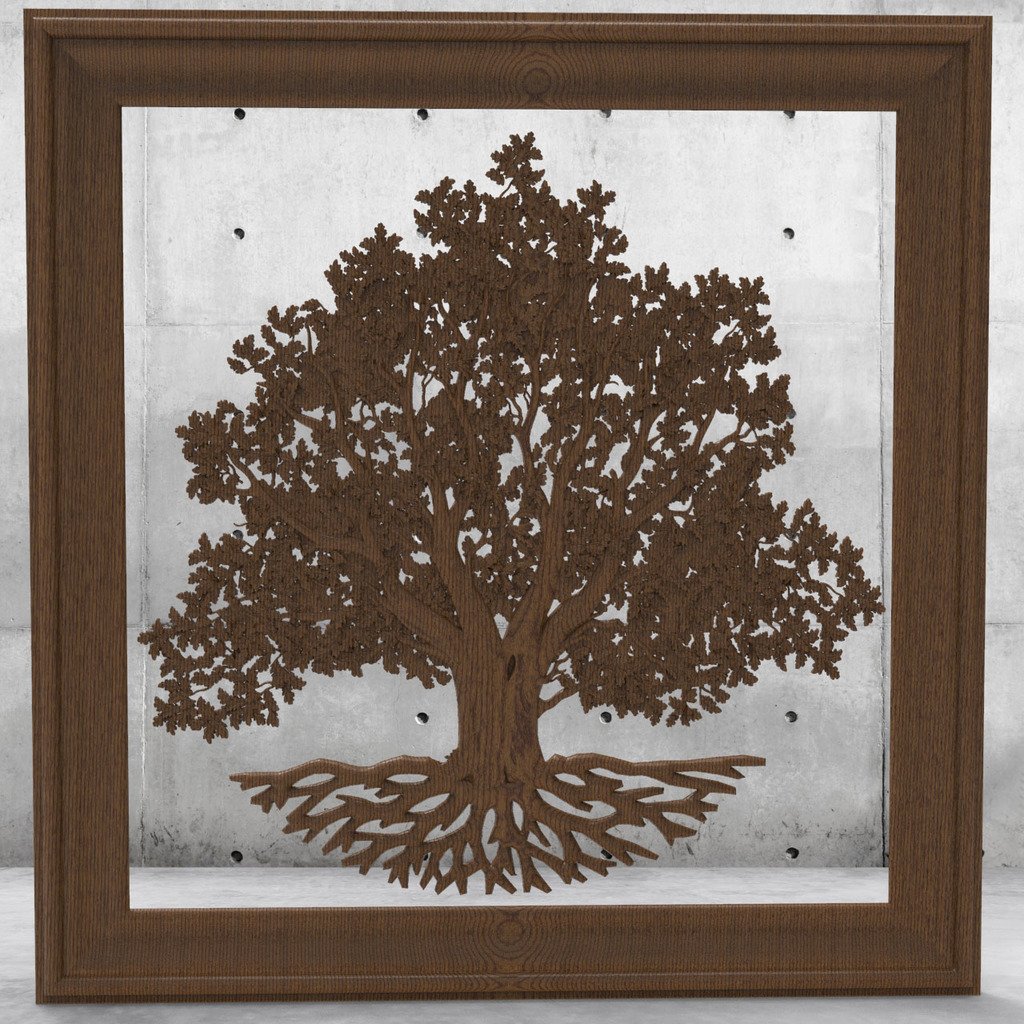 Yggdrasil oak tree for CNC