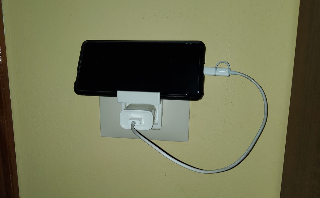 Phone folding shelf for charger