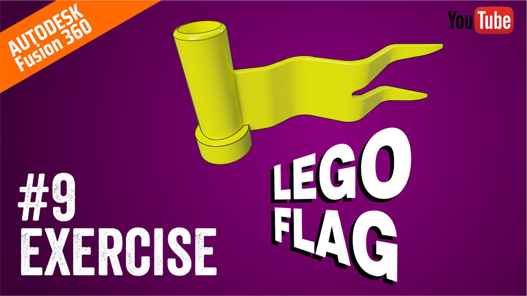 #9 TUTORIAL FUSION 360 - Lego Flag | PISTACCHIO GRAPHIC