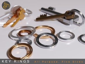 Keyring, Sizes 12-28 mm, All Purpose Split Key Ring