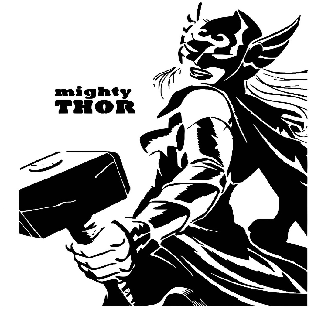 Thor Jane Foster stencil