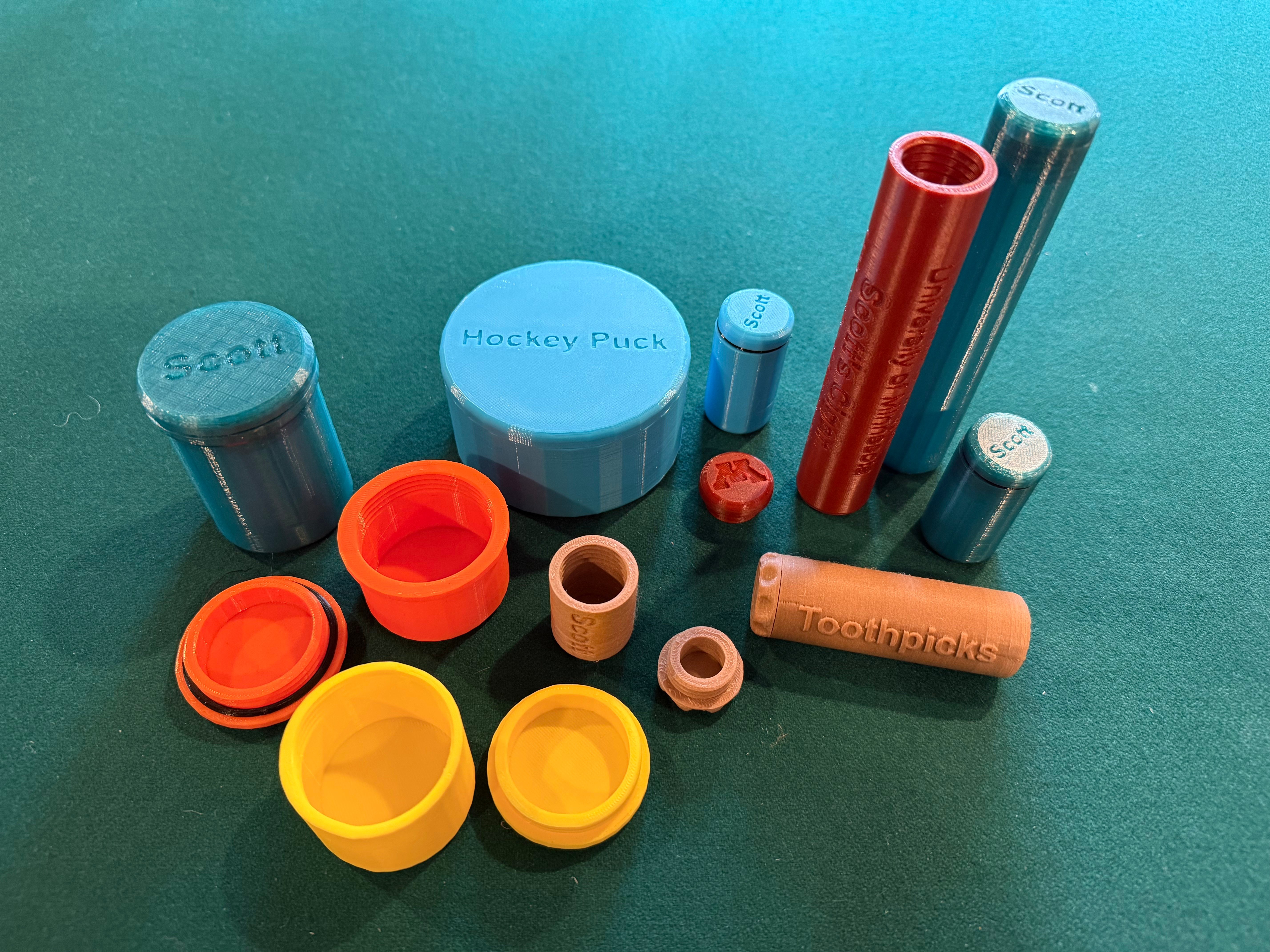 OpenSCAD Configurable Round Containers