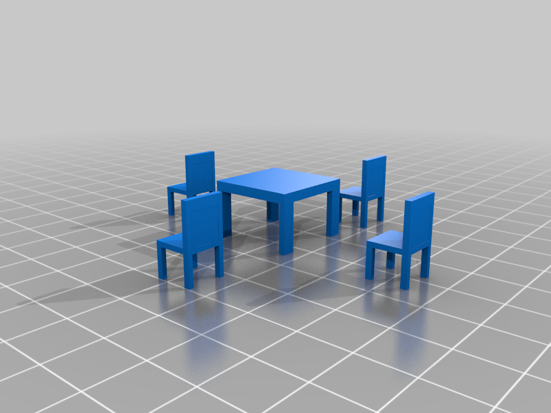 WW2 Bunker Table w Chairs