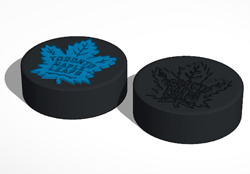 Toronto Maple Leafs NHL Hockey Puck Logo