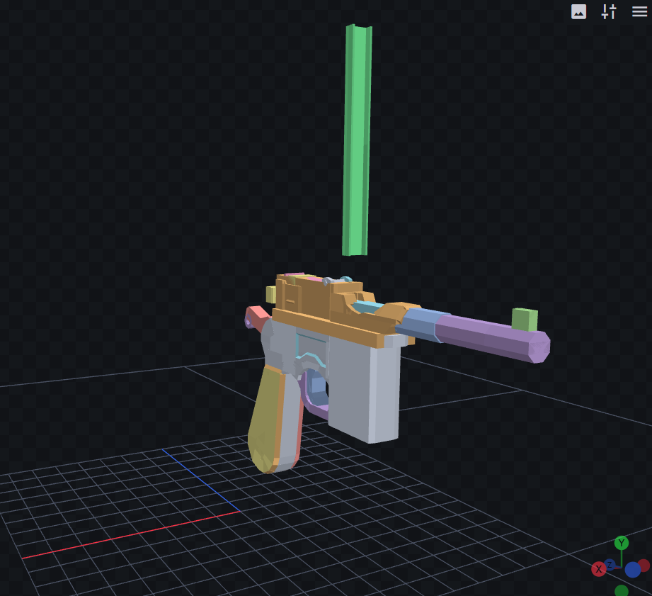 Mauser C96 for 3d miniature printing