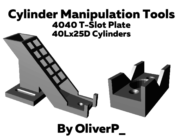 Cylinder Manipulation Tools for 4040 T-Slot Plate (Rotator, Dispenser)