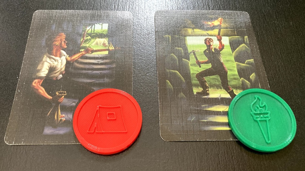 Incan Gold board game tokens