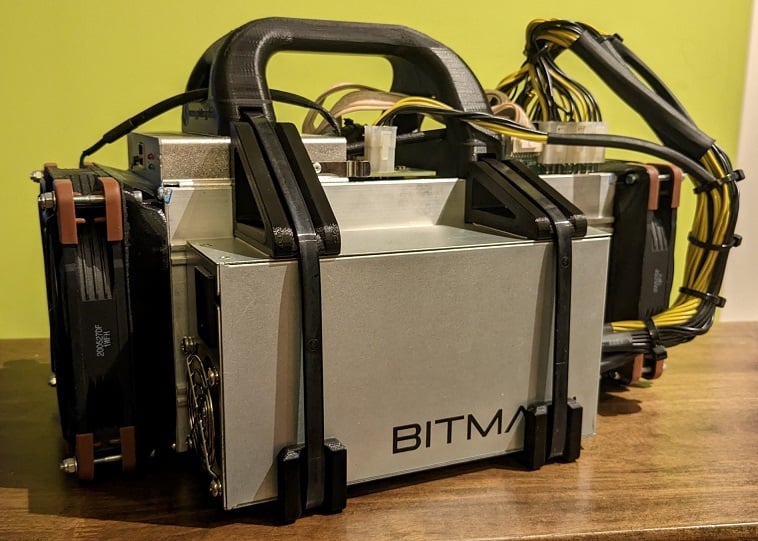 Bitmain Antminer S9 140mm Noctua Fan and Backpack Mod