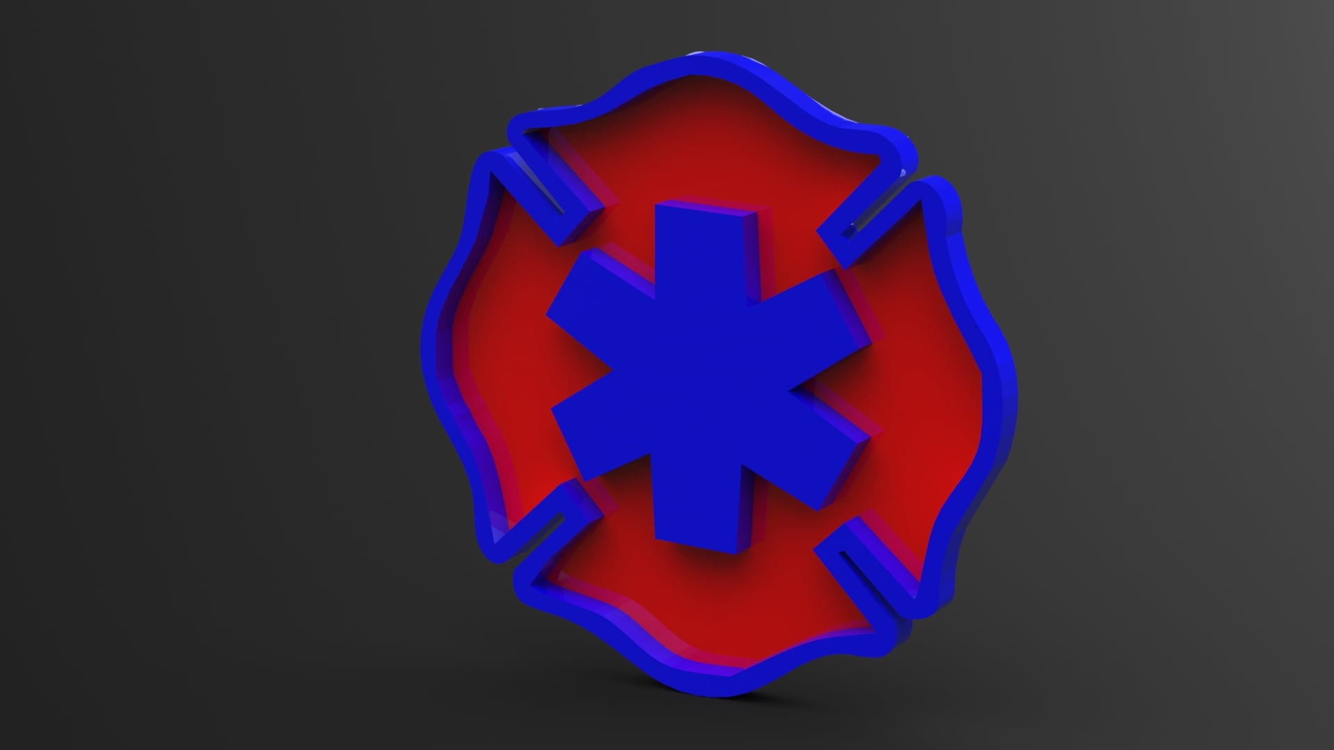 Maltese Cross and Star of Life Keychain