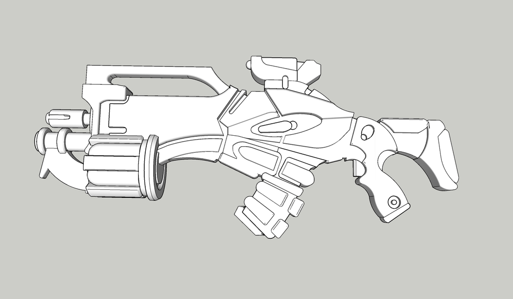 Nomad Combi Rifle Light Grenade Launcher for Infinity: The Game
