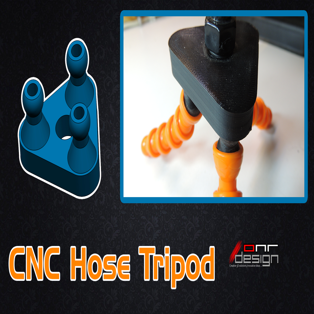 Simple tripod with CNC coolant hose