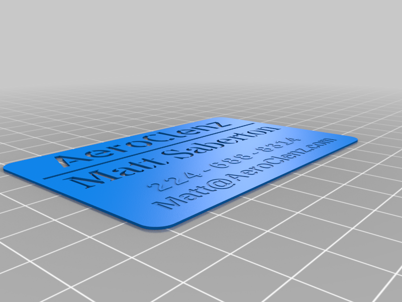 3D printed business card