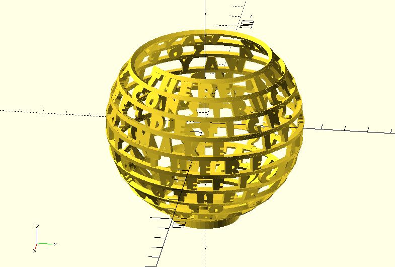 Text Sphere
