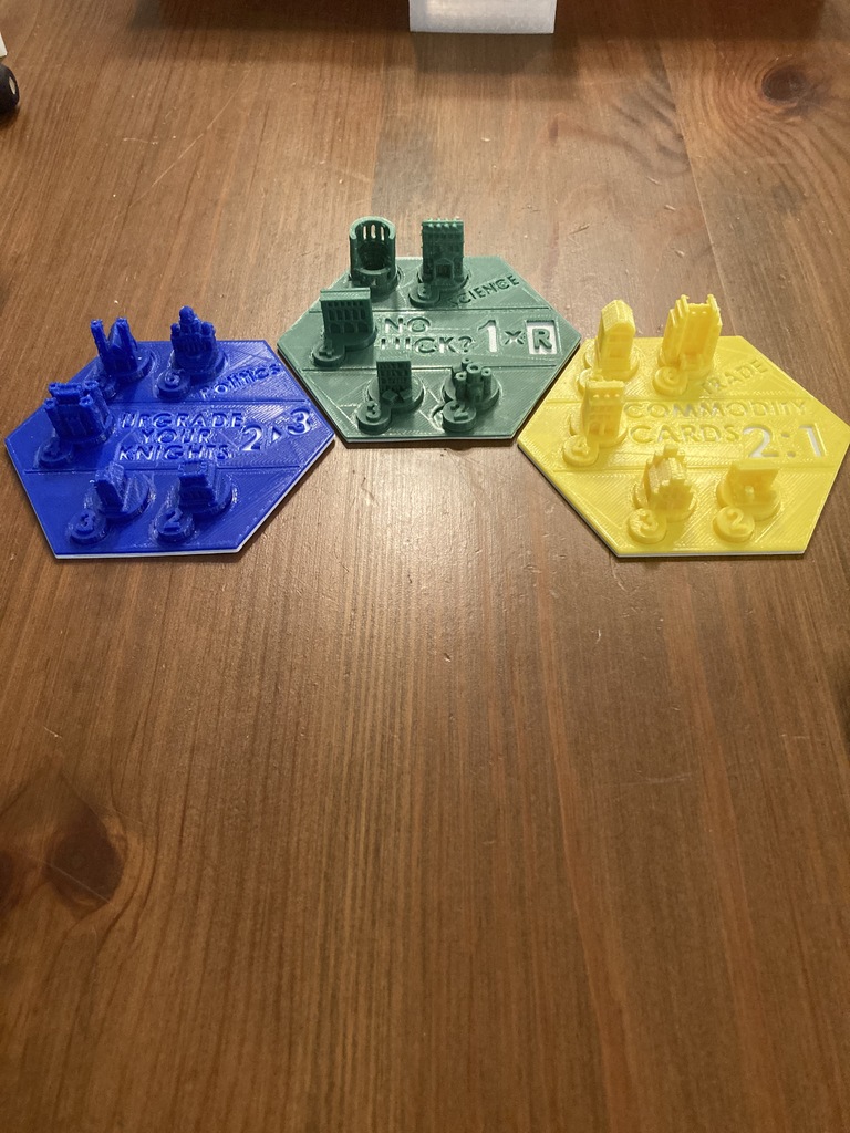 Catan 3D Cities and Knights City Upgrades