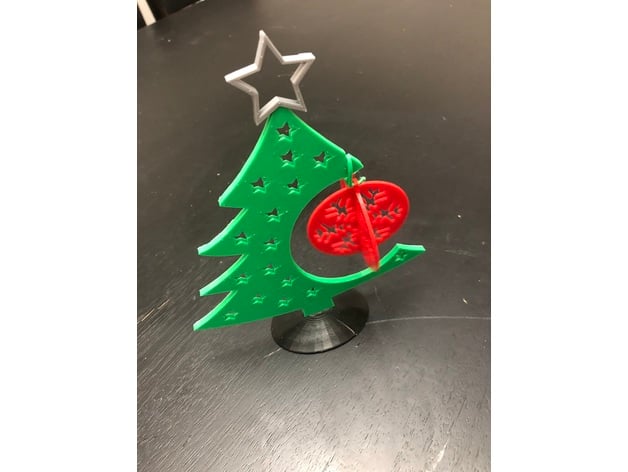 Multimaterial Starchristmas Display Tree W Snowflake Christmas Bauble