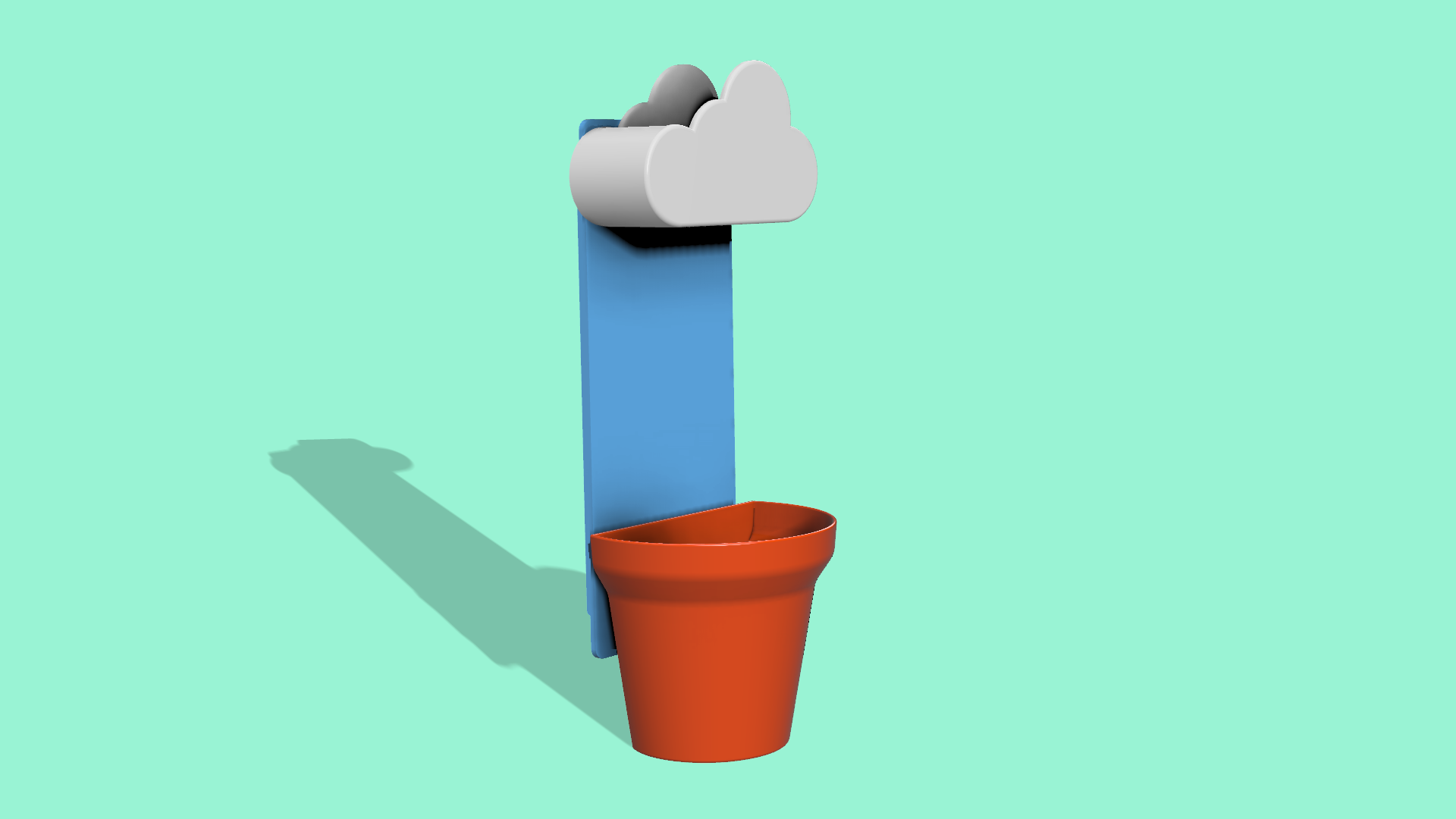 Vaso con nuvola rivisitato (Wall mount Cloud Pot remixed)