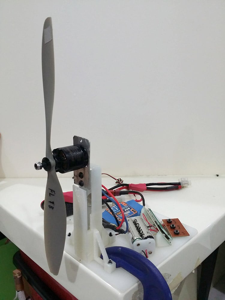Thrust Meter Stand from Kitchen Scale