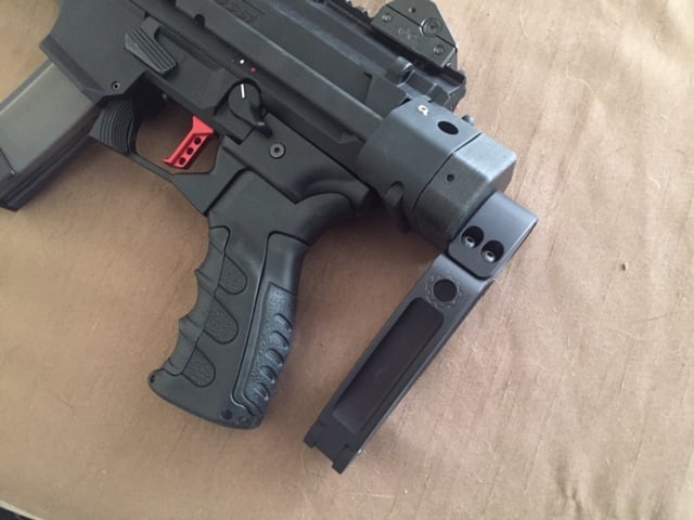 Wrex's WTF Adapter for Manitcore Arms CZ Scorpion Evo Sliding Stock