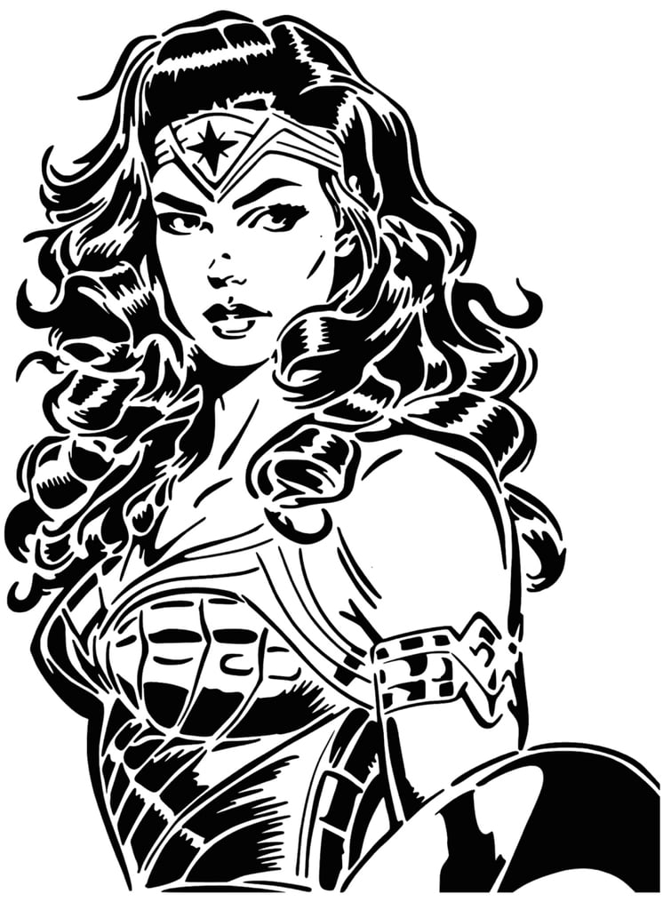 Wonder Woman stencil 10