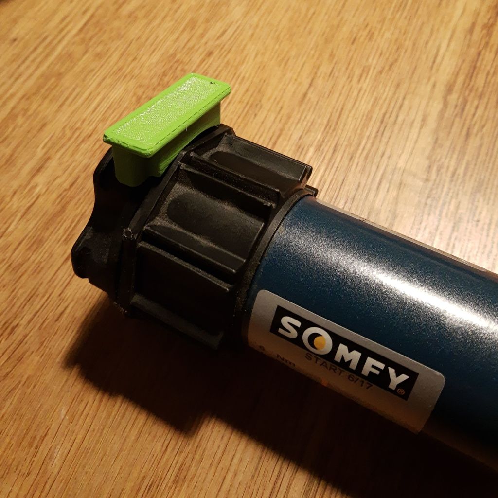 Protective cap for Somfy roller shutter motor