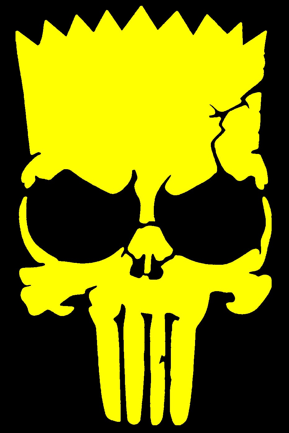 Bart Skull stencil