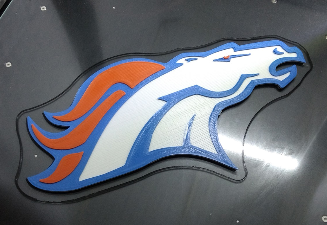 Denver Broncos 3 Color Wall Plaque