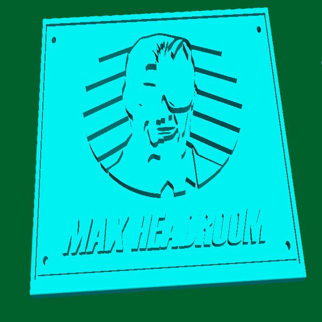 Max Headroom Plaque