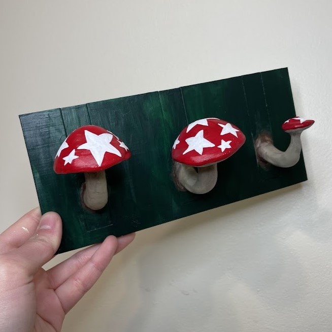 Slotable Mushroom Wall Hooks