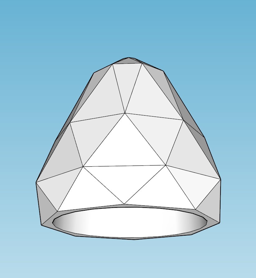 Concrete/resin lamp mold - Diamond style - GU10