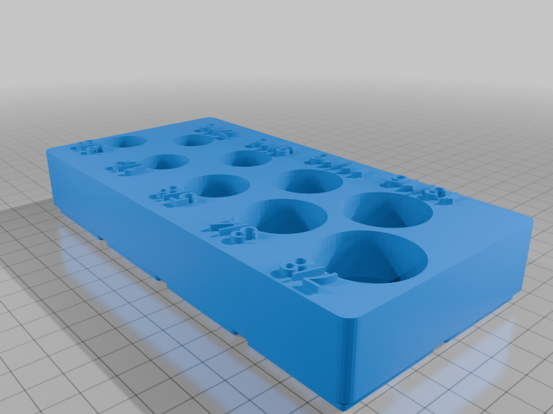 Gridfinity 3/8" Std Socket Bin