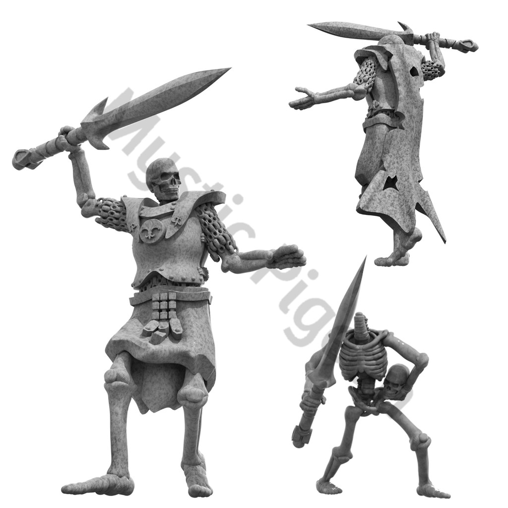 Skeleton Gladiator (Free Sample) Resin Fantasy Miniature