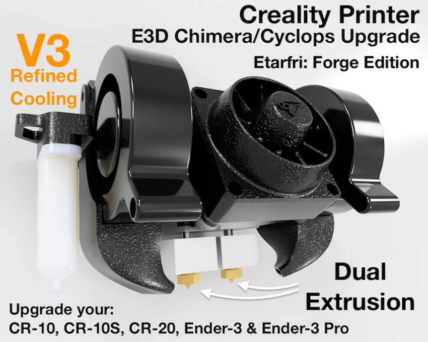 Dual Extrusion for Creality Printer - Chimera / Cyclops Mount