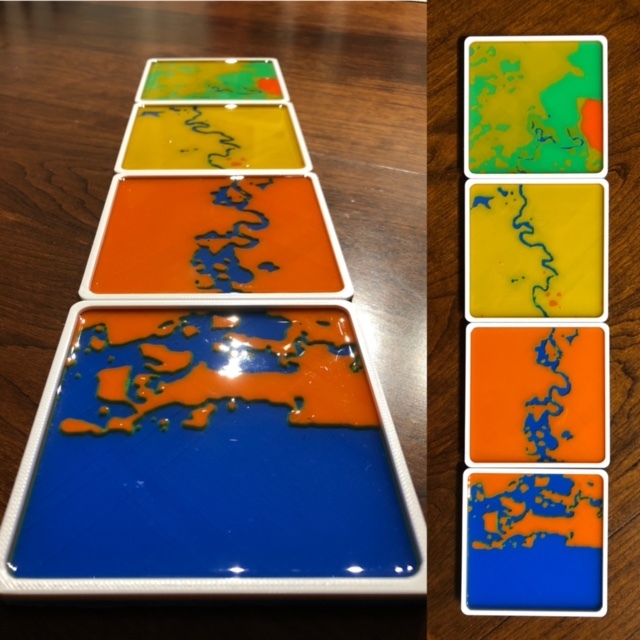 Michigan Topographic Maps (Au Sable River Coasters)