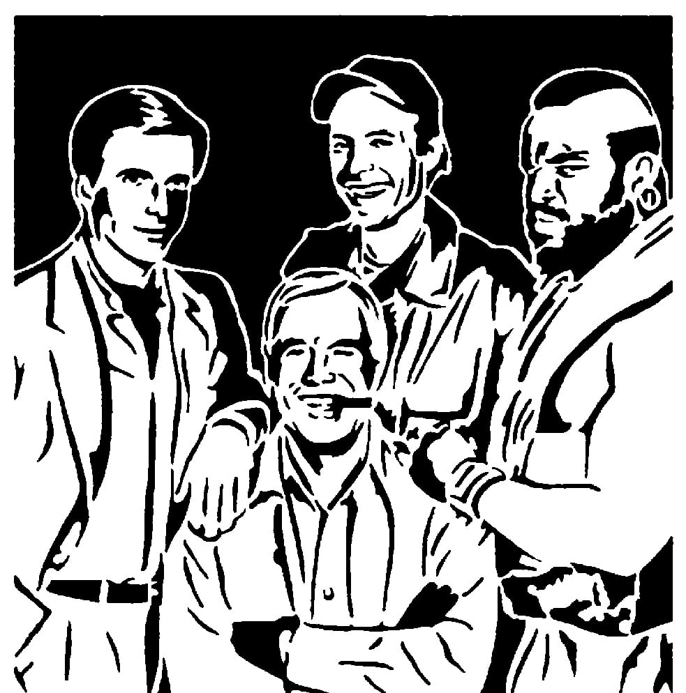 The A team stencil