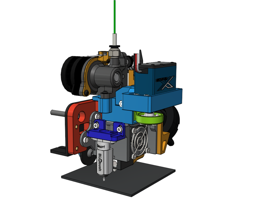SMuFF - DDE (Orbiter) mount with integrated Filament-Cutter for Ender-3