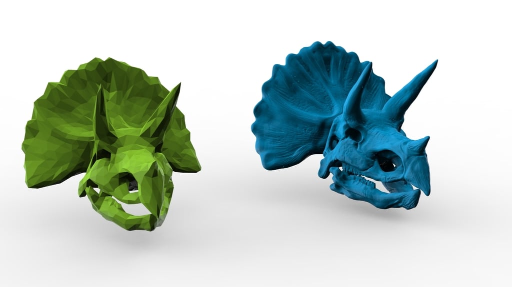 Triceratops Skull/ reduced poly