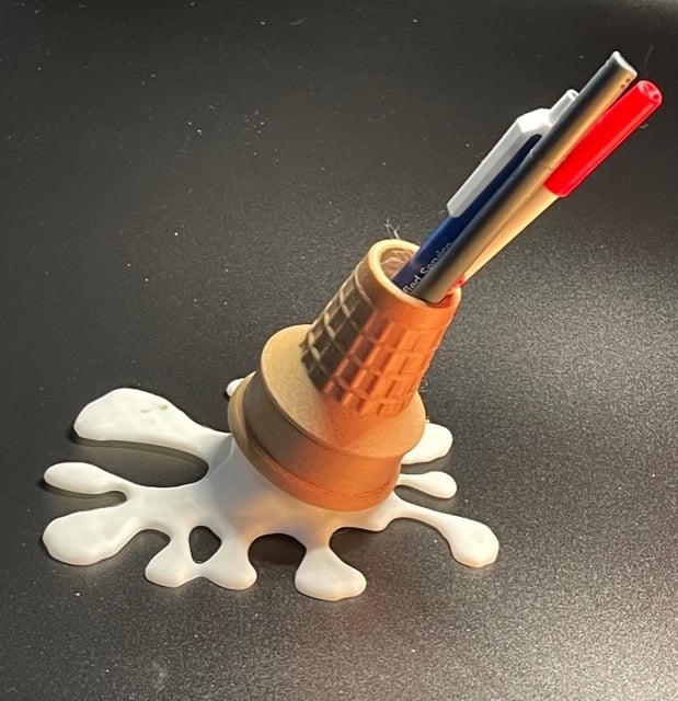 Ice Cream Cone Splat Pen Holder