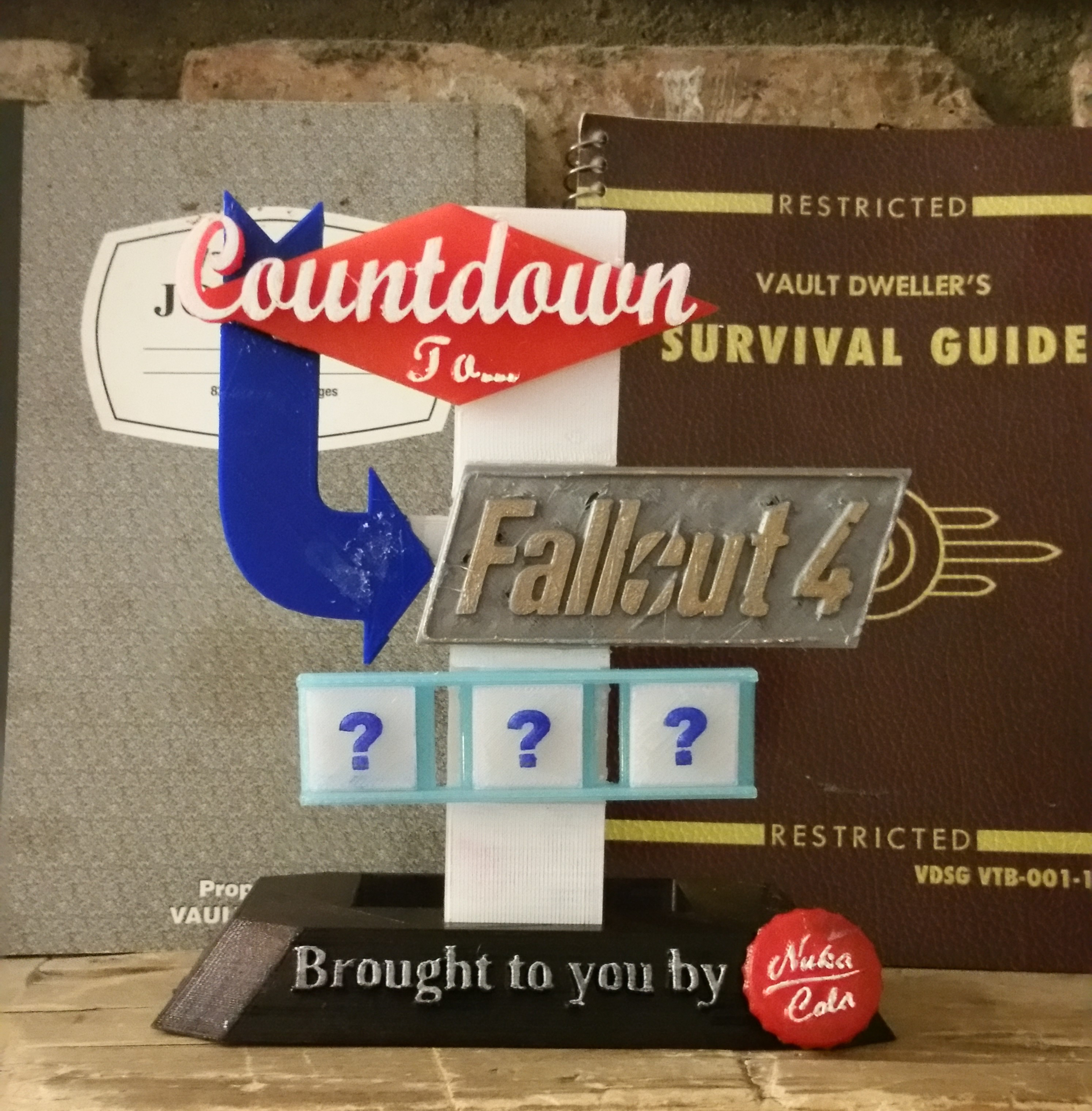 Fallout Countdown Desk Sign