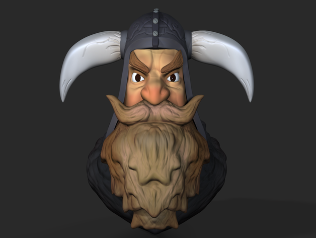 Stylized Viking Bust