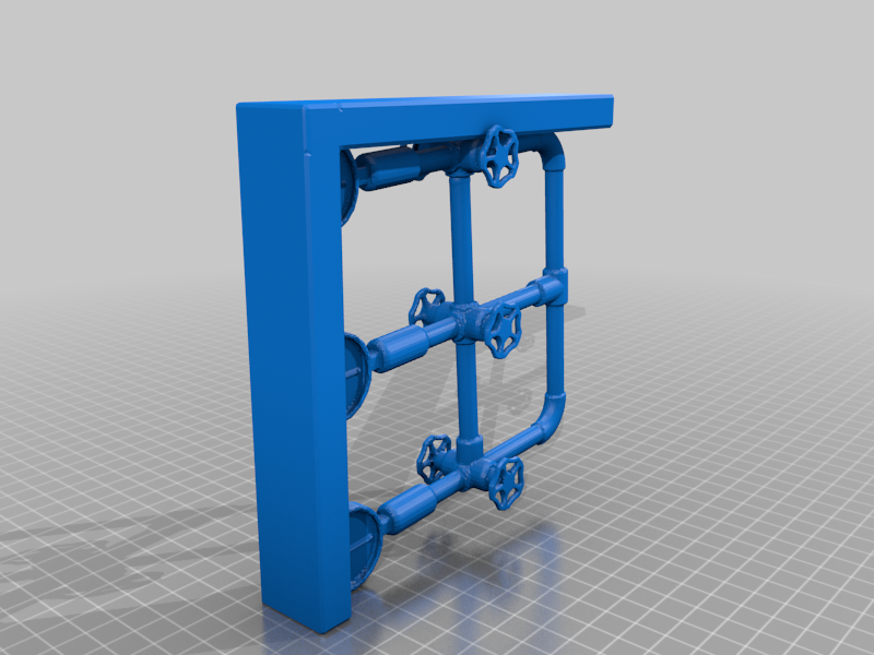 Steampunk Multiple Pipes Shelf Bracket (Screw or Tape Mount)