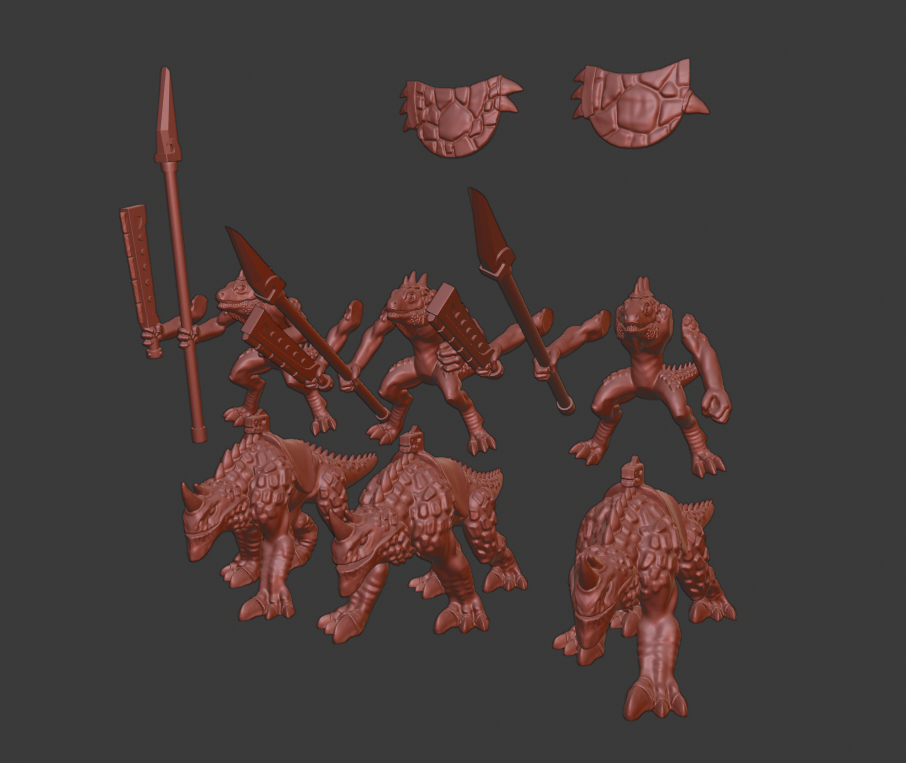 Leguan Riders / Lizardmen Cavarly